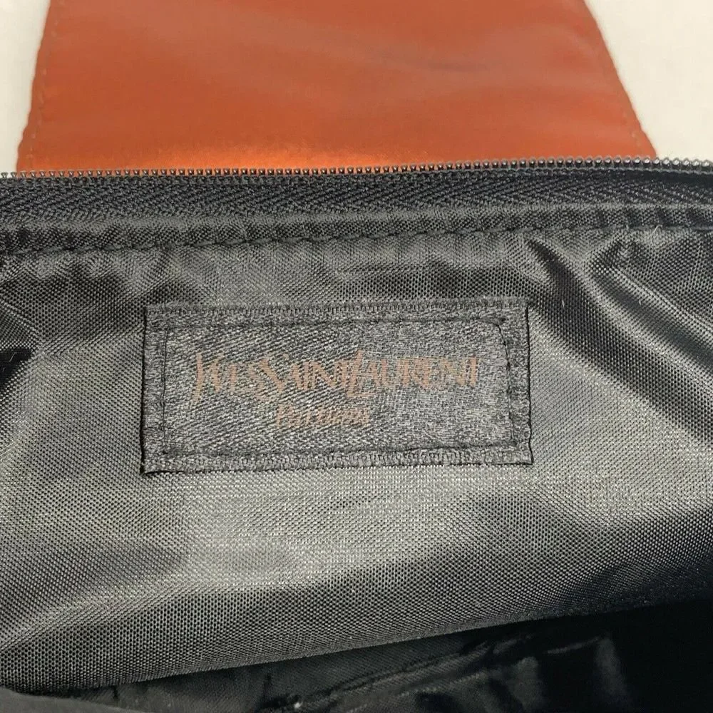 Vintage YSL Opium perfume Satin Clutch 80's or 90's Saint Laurent Bag